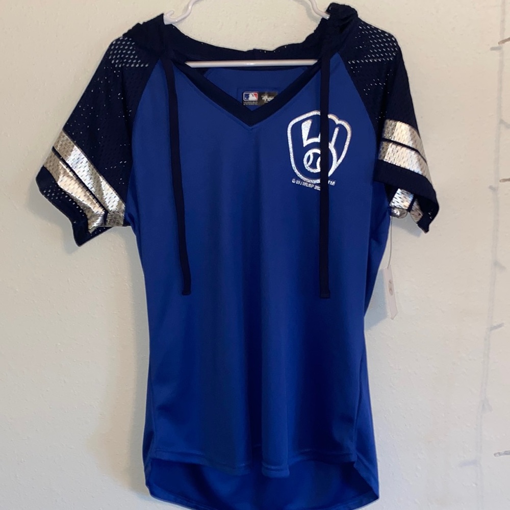 Brewers Womens Tee Franchise Hood